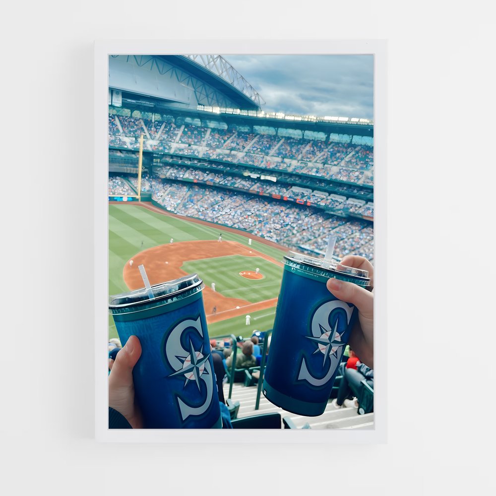 Poster Cheers à Seattle – affiche Baseball (vue 3)